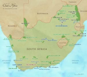 South Africa Safari Map