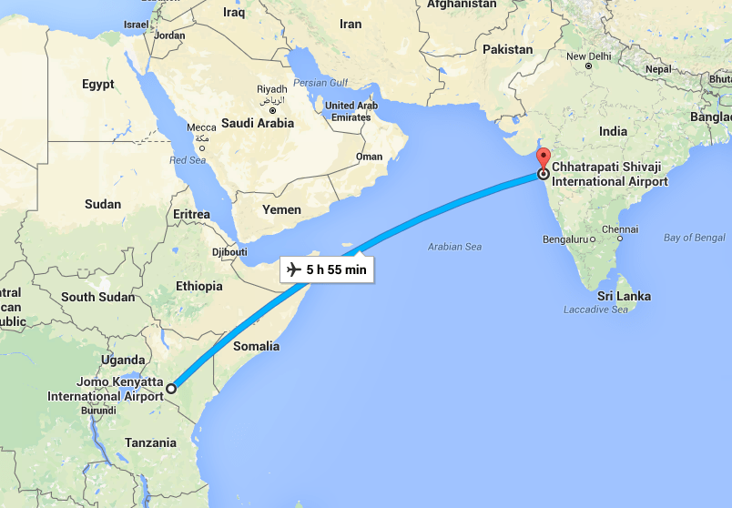 india to south africa travel time