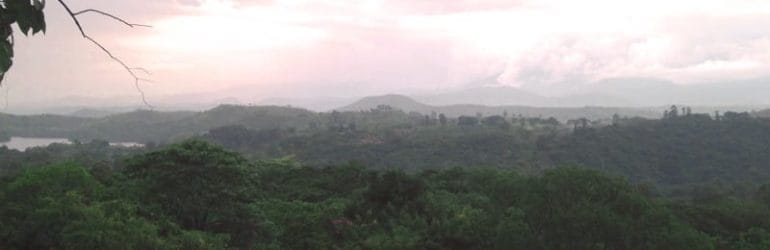 The view of Rwenzori National Park from Ndali Lodge.