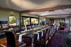 Duba Plains Camp Dining