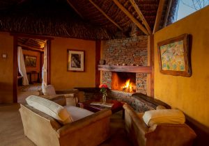 Lewa Wilderness Lodge Fireplace