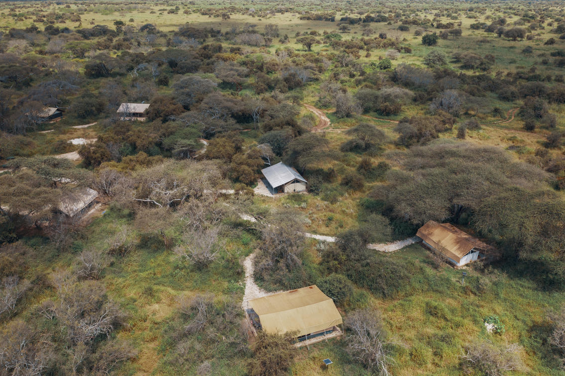Porini Amboseli Camp Aerial View