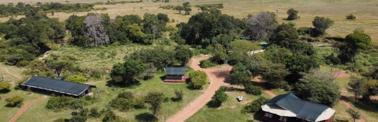 Porini Lion Camp Aerial View