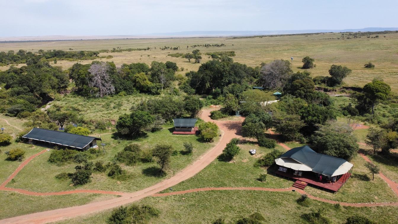 Porini Lion Camp Aerial View
