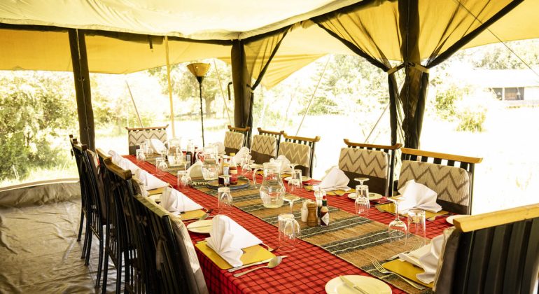 Porini Lion Camp Dining