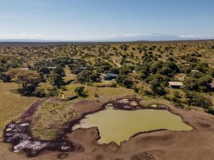 Porini Rhino Camp Aerial View