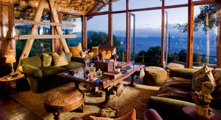 Ngorongoro Crater Lodge Lounge