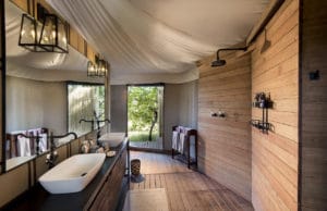 Nxabega Okavango Tented Camp Bathroom