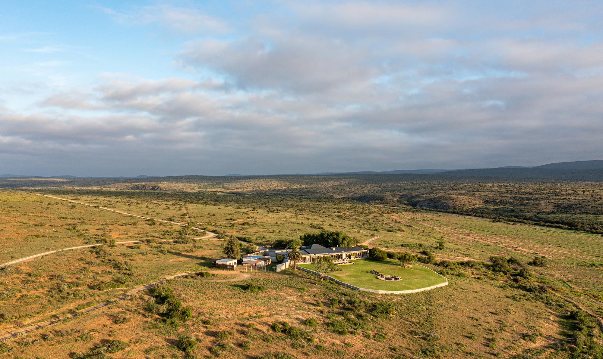 Kwandwe Fort House Aerial View