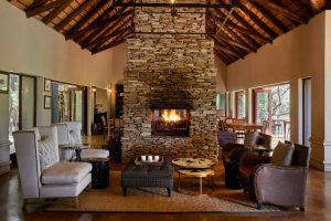 Lion Sands Tinga Lodge Fireplace