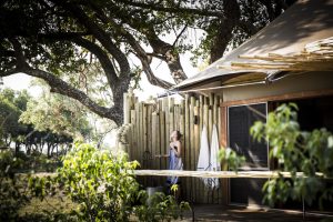 Little Mombo Camp Outdoor Showers