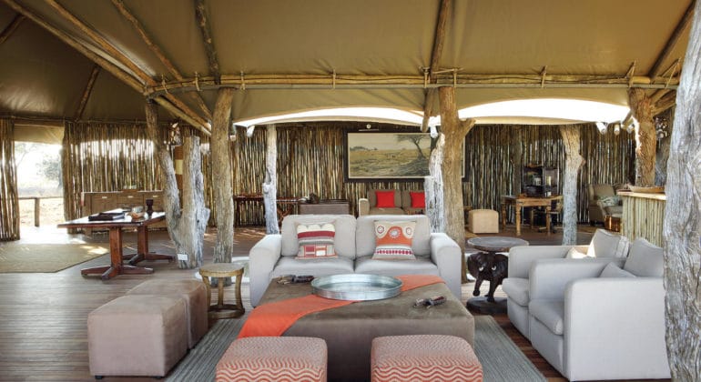 Anabezi Luxury Tented Camp Lounge