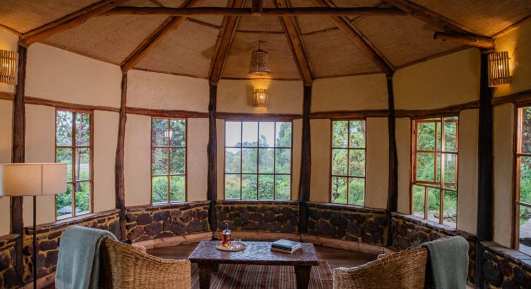 Mount Gahinga Lodge Sunroom