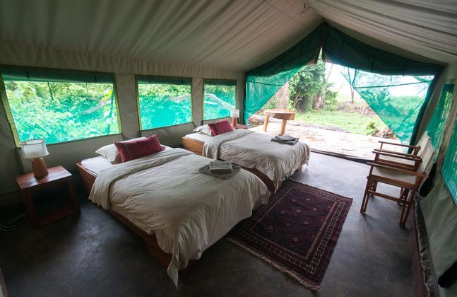 Ruzizi Tented Camp Bedroom