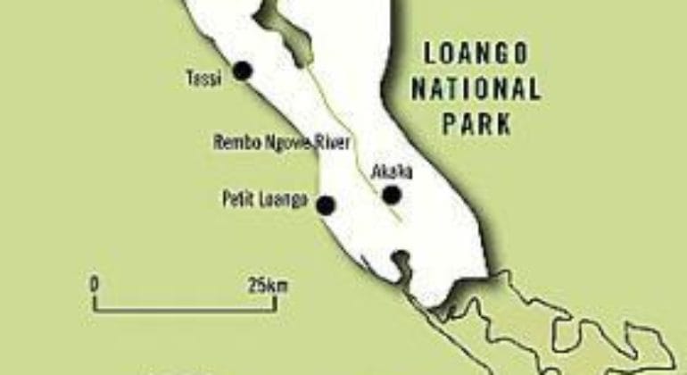 Loango National Park Map