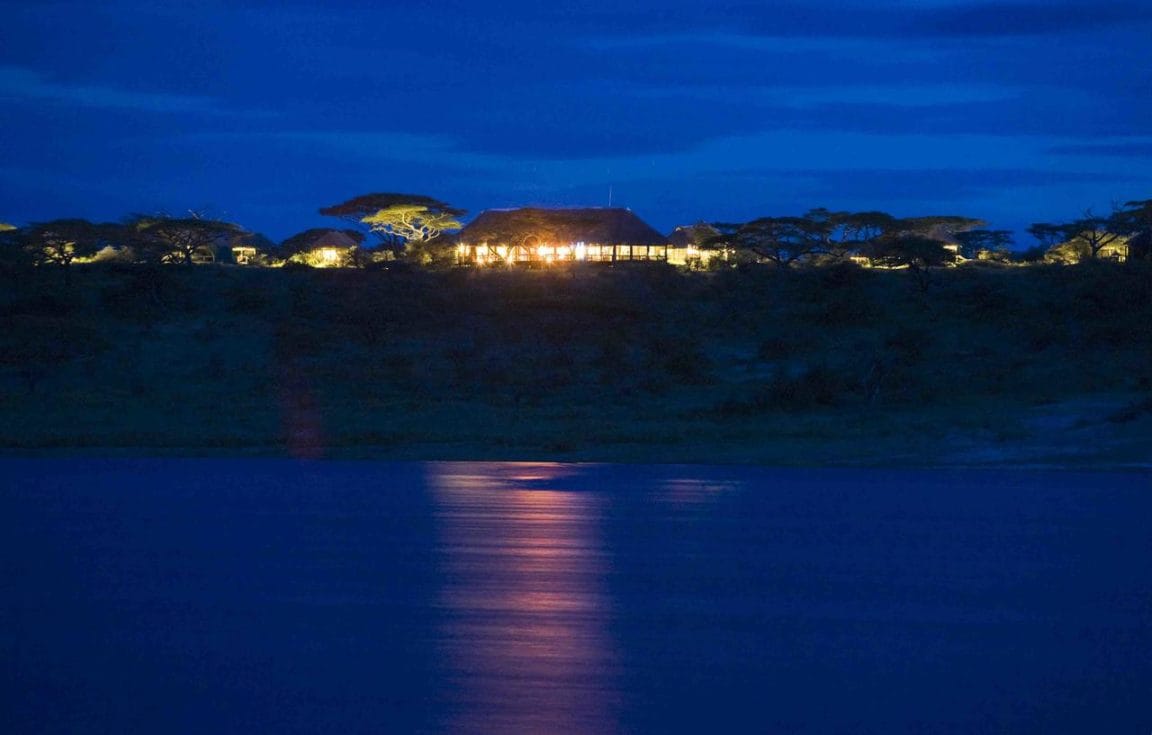 Lake Masek Tented Camp View At Night