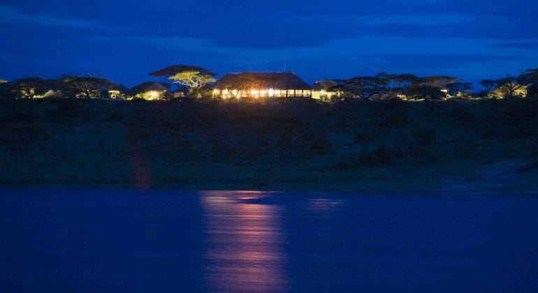 Lake Masek Tented Camp View At Night