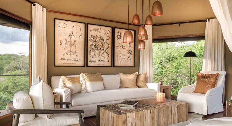 Mwiba Lodge Living Room