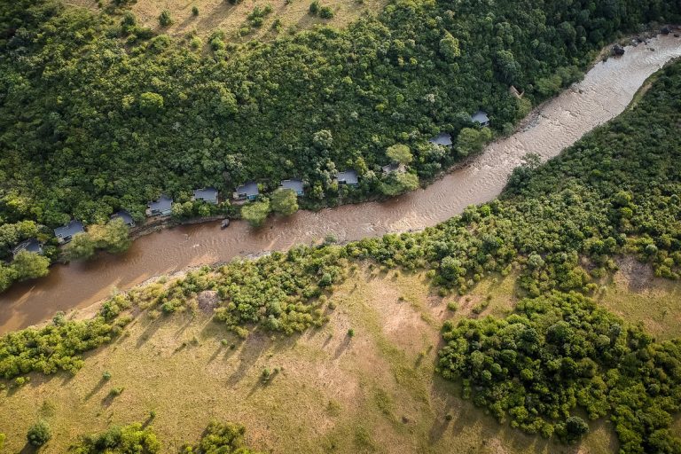 Sanctuary Olonana Camp Aerial View