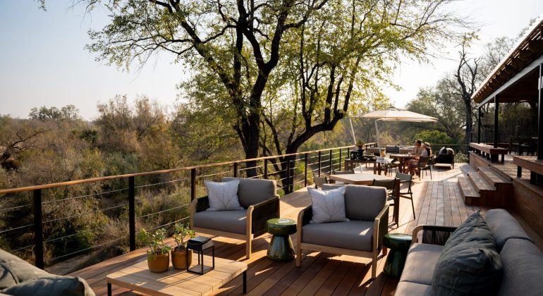 Simbambili Game Lodge Deck