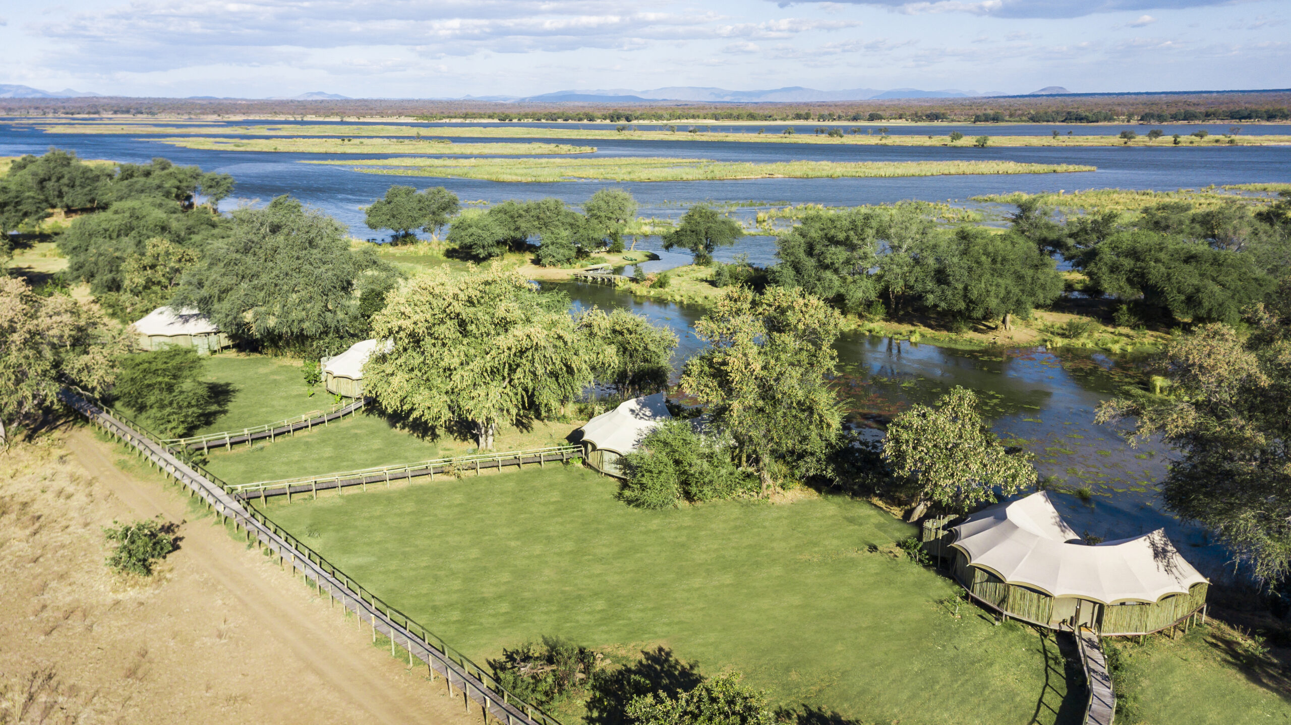 Anabezi Camp Aerial View