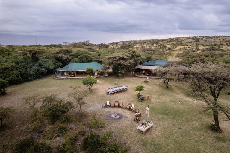 Hemingways River Camp Mara Aerial View