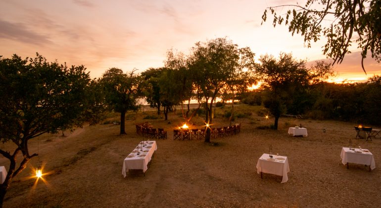 Siwandu Dinner Setup Next To The Dining Area