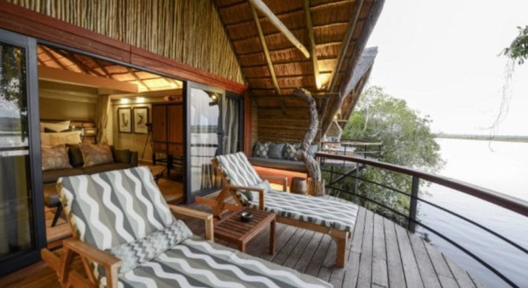 Chobe Water Villas Bedroom Patio