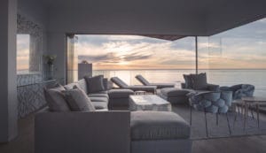 Ellerman House Lounge At Sunset