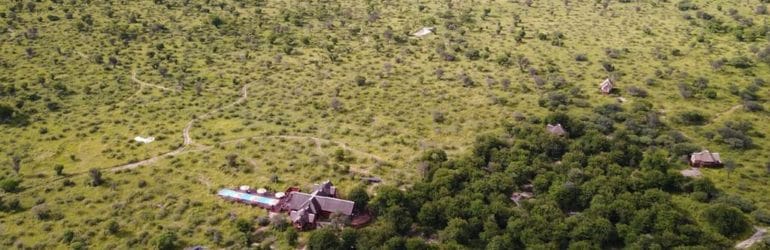 Feline Fields Lodge Aerial View