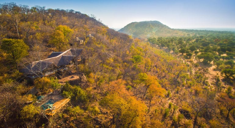 Ghoha Hills Savuti Lodge Aerial View