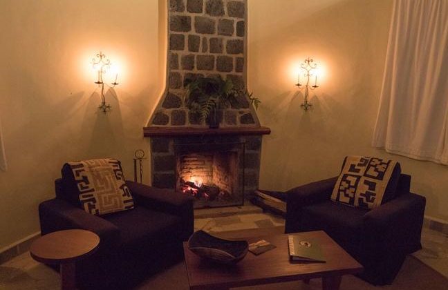 Mikeno Lodge Fireplace