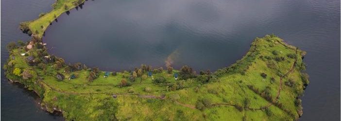 Tchegera Island Camp Aerial View