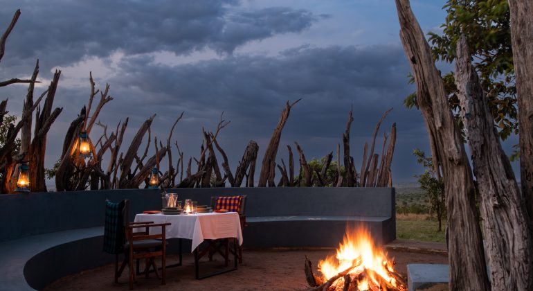 Mara Mara Tented Lodge Fireplace