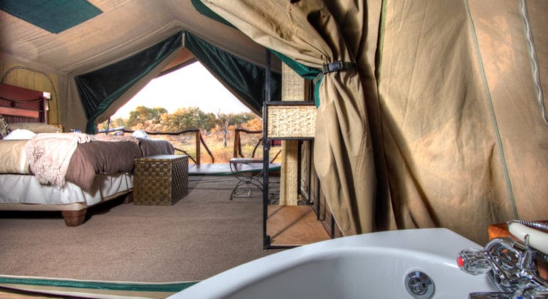Camp Savuti Tent Ensuite Bathroom