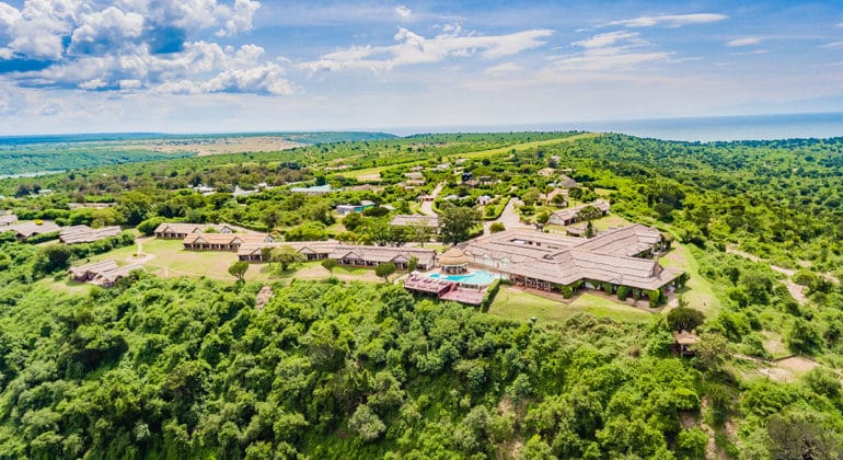 Mweya Safari Lodge Aerial View