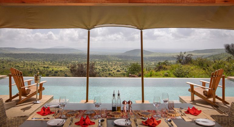 Elewana Loisaba Lodo Springs Poolside Dining