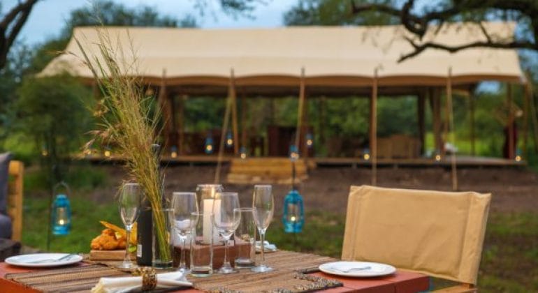 Asanja Grumeti Camp Outdoor Dining