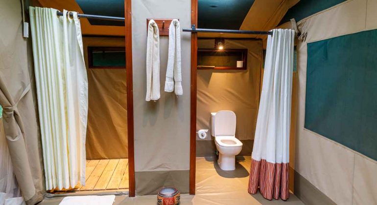 Mara Bush Camp Tent Shower