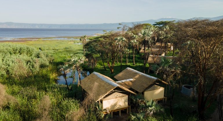 Kisima Ngeda Camp Aerial View
