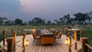North Island Okavango Safari Camp Deck Dining