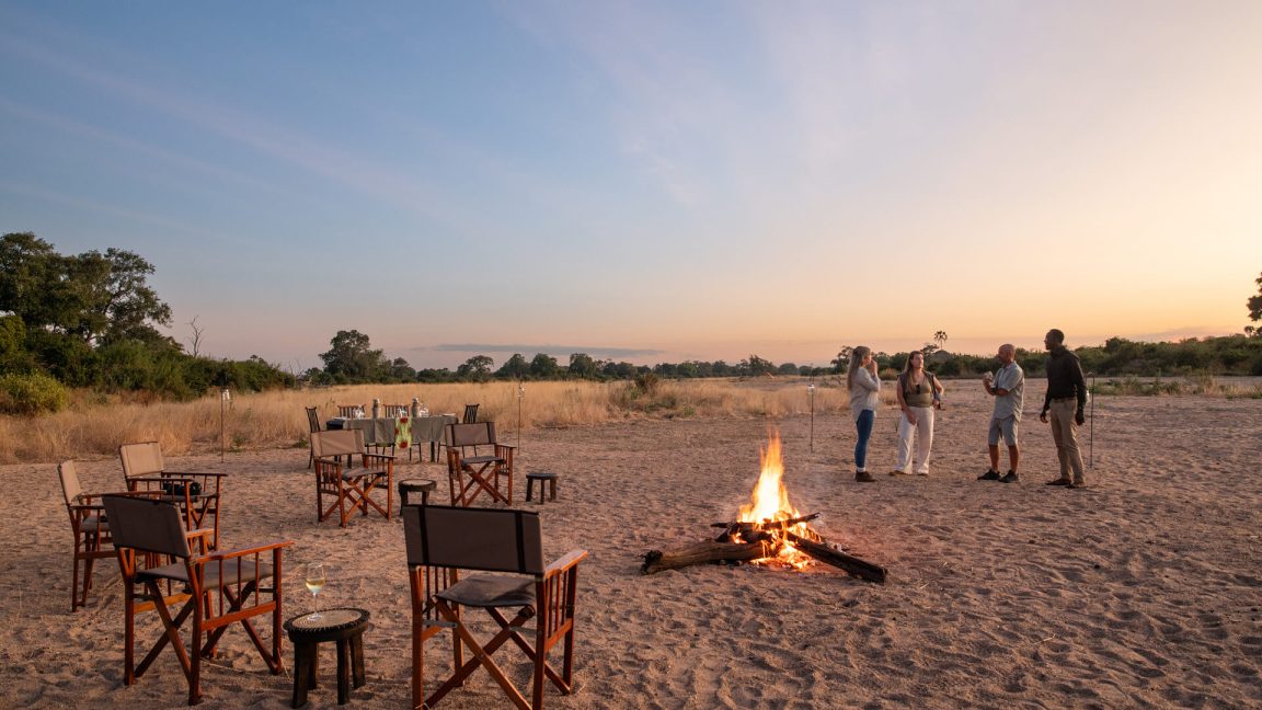 Campfire At Sunset