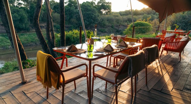 Emboo Camp Deck Dining