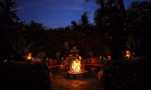 Amakoro Songa Lodge Fire Place